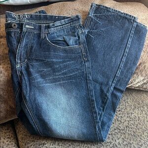 Men's Relaxed Fit Dark Blue Jeans